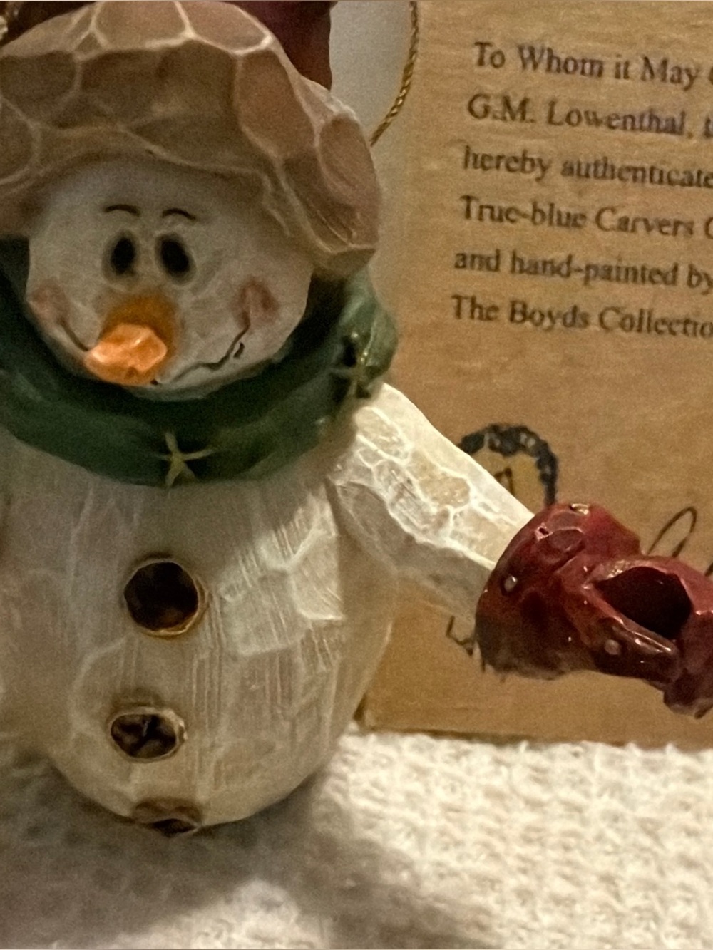 Boyds Bears Chilly With Bucket Resin Snowman Ornament 1st Ed  #370211